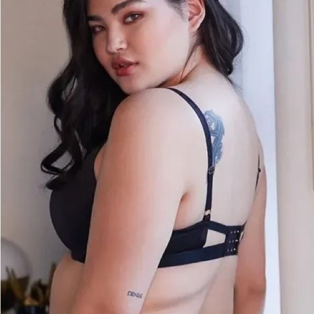 Savage X Fenty Core Microfiber T-Shirt Bra Black Caviar Size 38C